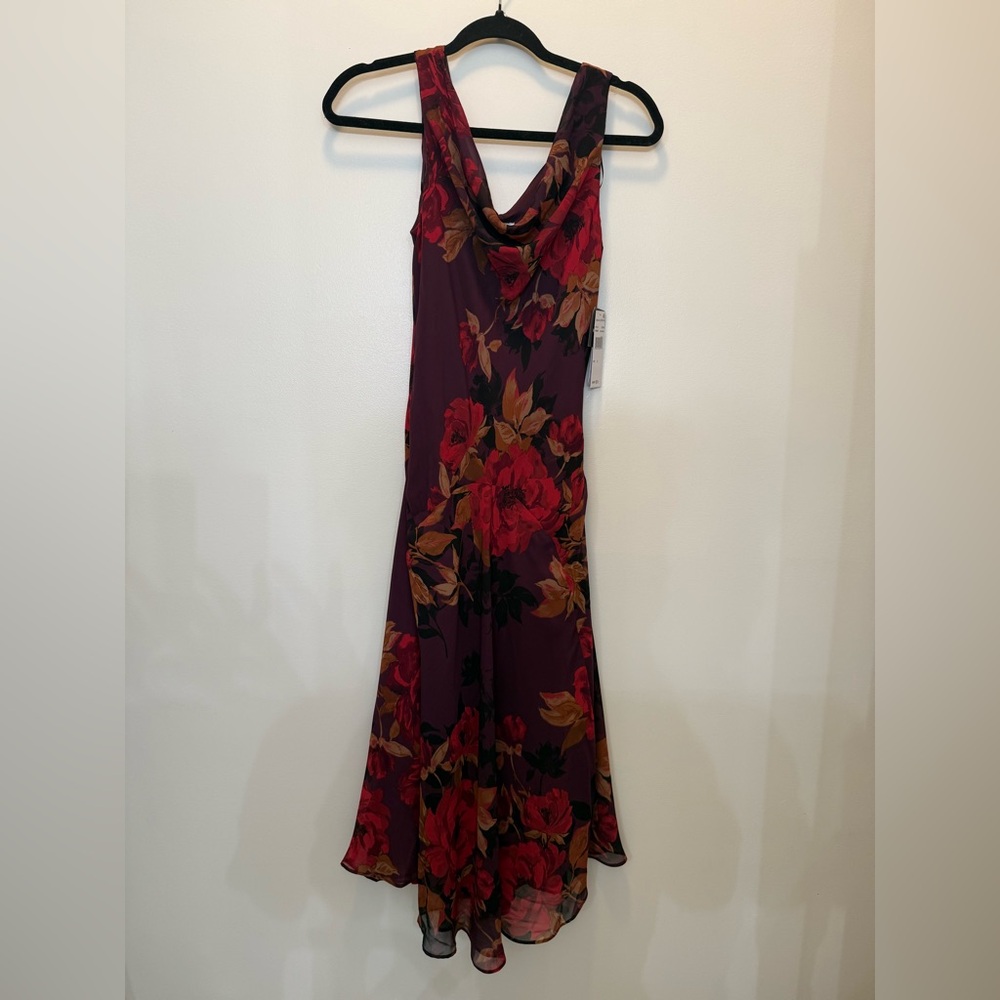 NWT Signature by Robbie Bee Purple Floral‎ Dress - Size 6